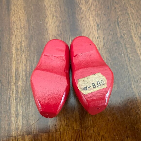 Mini Miniature Dutch Clogs Wooden Shoes Holland Vintage 3" - Picture 5 of 5